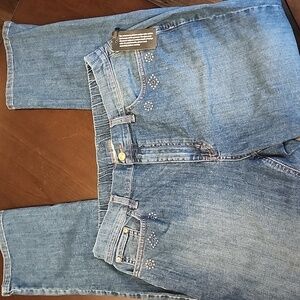 NWT Denim & Co. QVC Canyon Retreat Easy Stretch Denim Jean 14